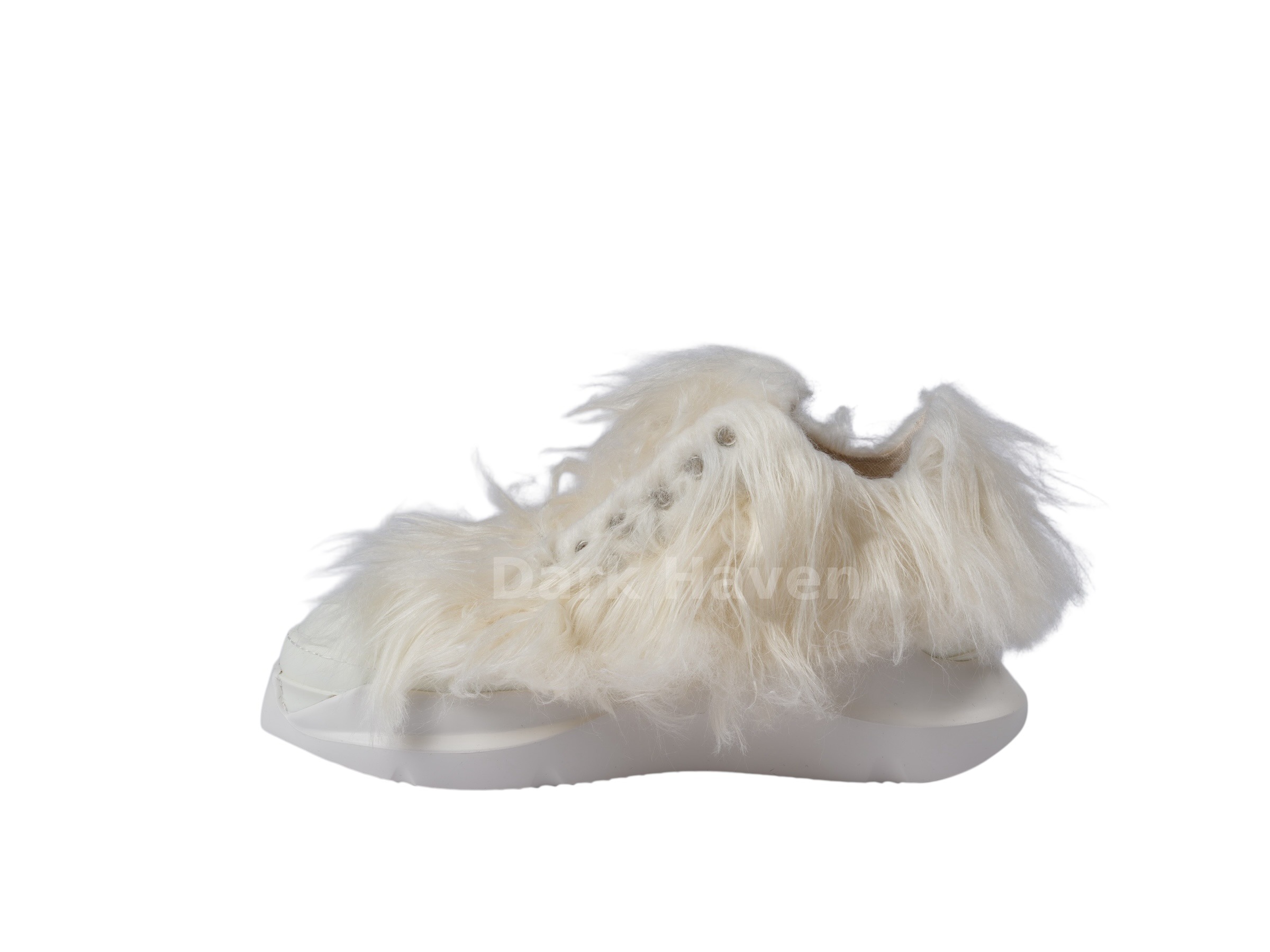 Abstract Fur Yeti Beige Low Sneakers