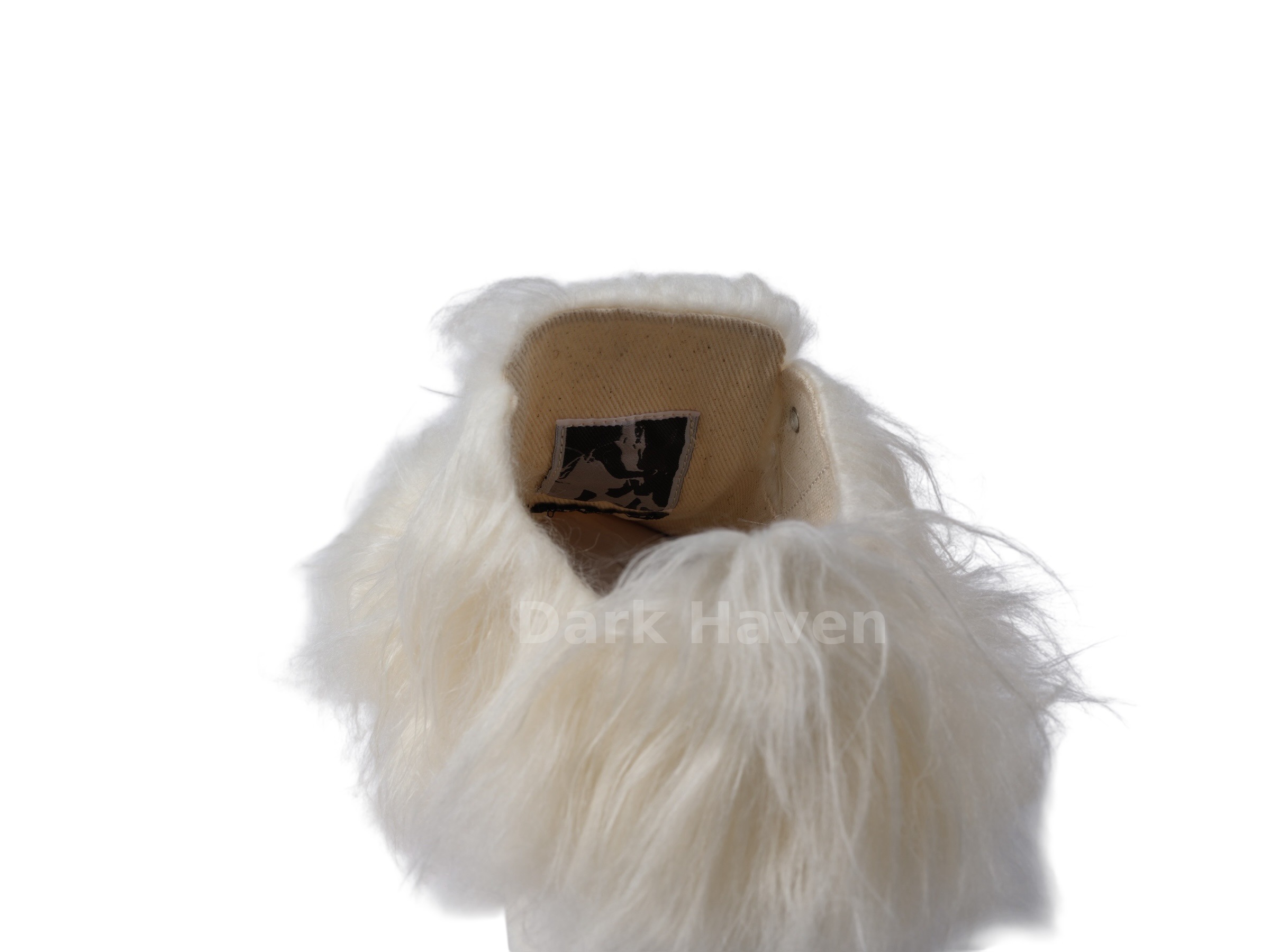 Abstract Fur Yeti Beige Low Sneakers
