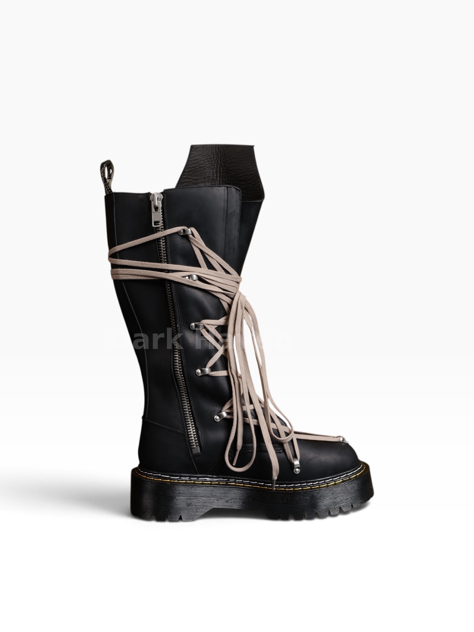 Rick Owens x Dr. Martens 1B60 Quad Sole Pentalace Boots