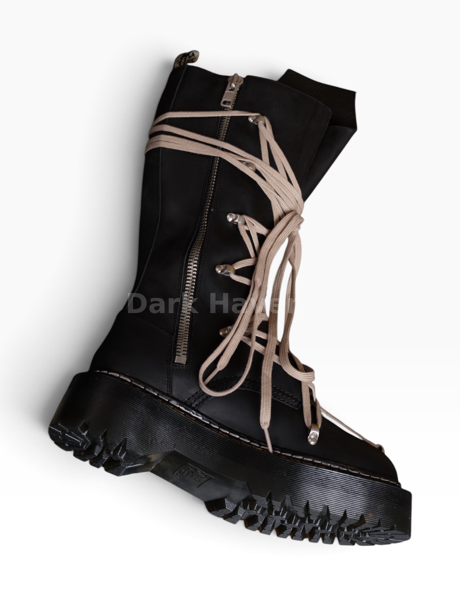 Rick Owens x Dr. Martens 1B60 Quad Sole Pentalace Boots