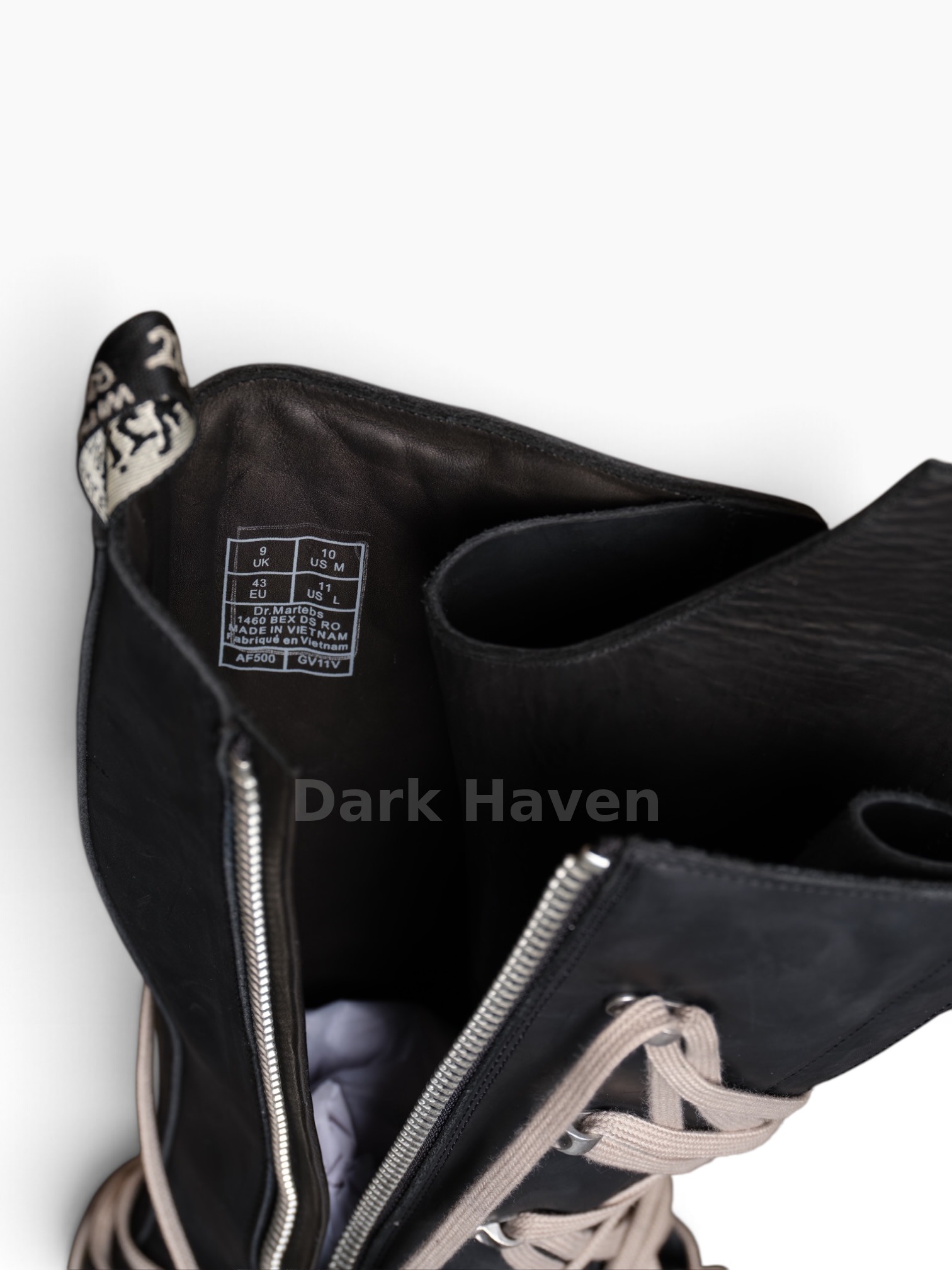 Rick Owens x Dr. Martens 1B60 Quad Sole Pentalace Boots