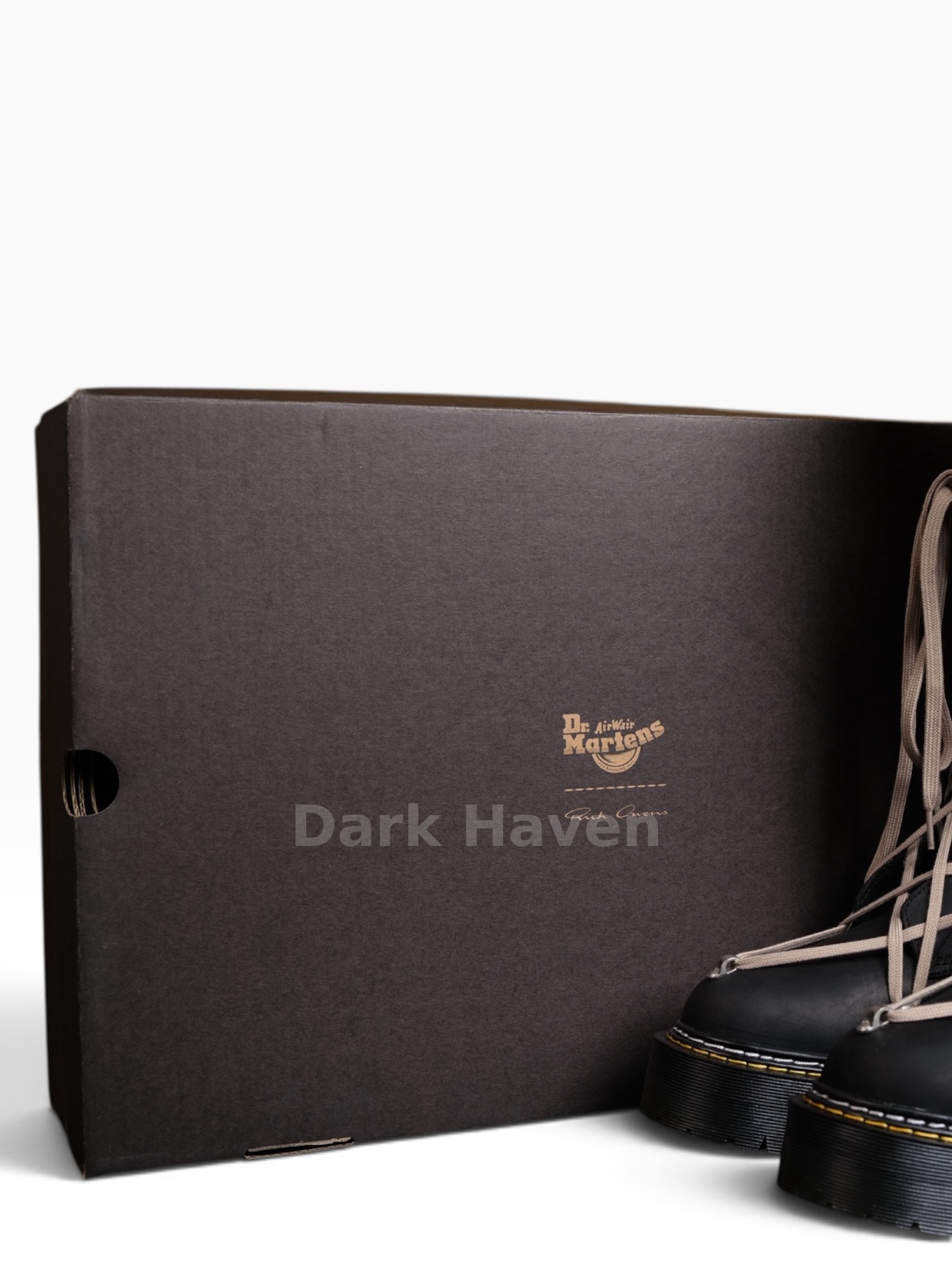 Rick Owens x Dr. Martens 1B60 Quad Sole Pentalace Boots