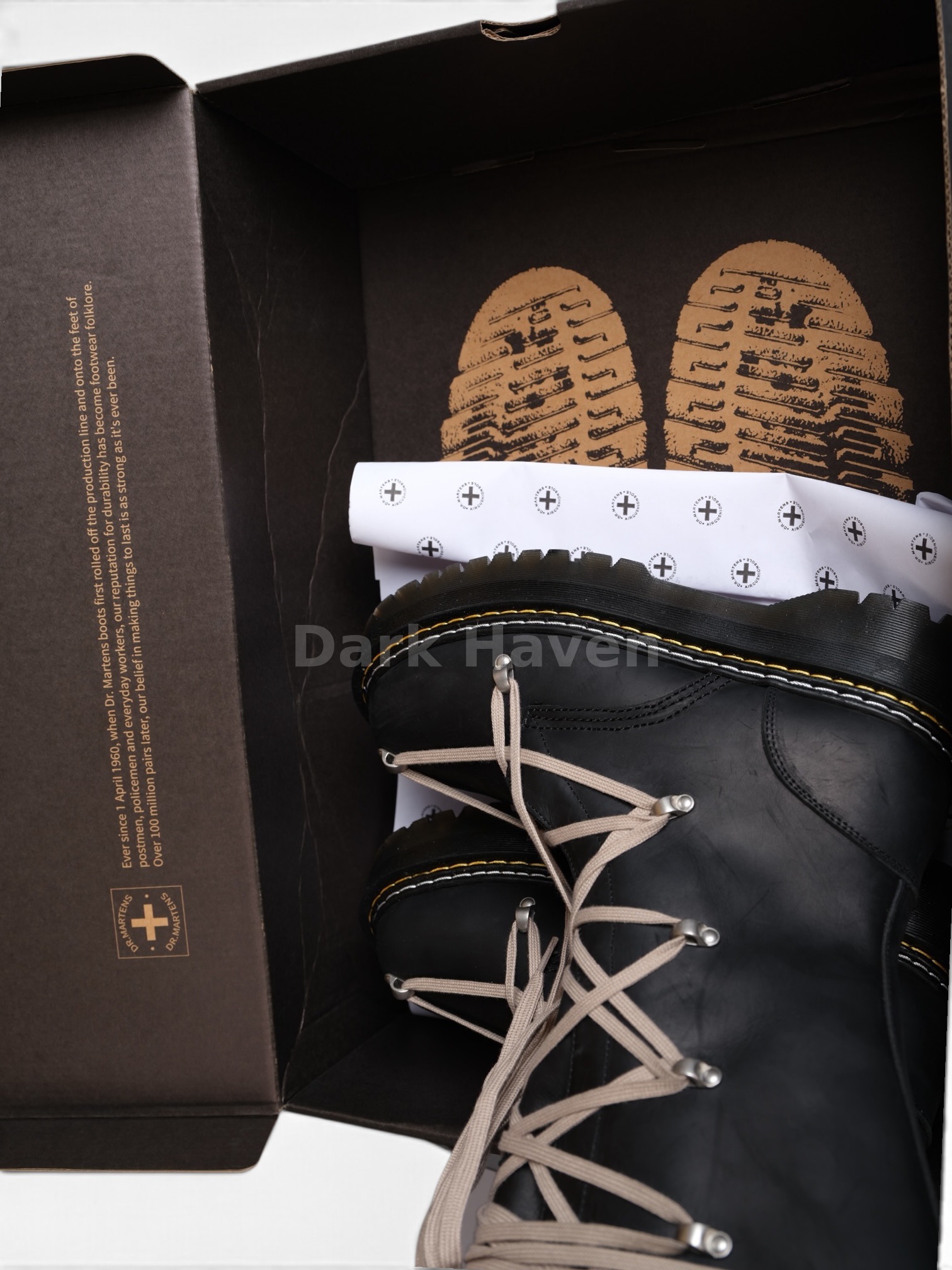 Rick Owens x Dr. Martens 1B60 Quad Sole Pentalace Boots