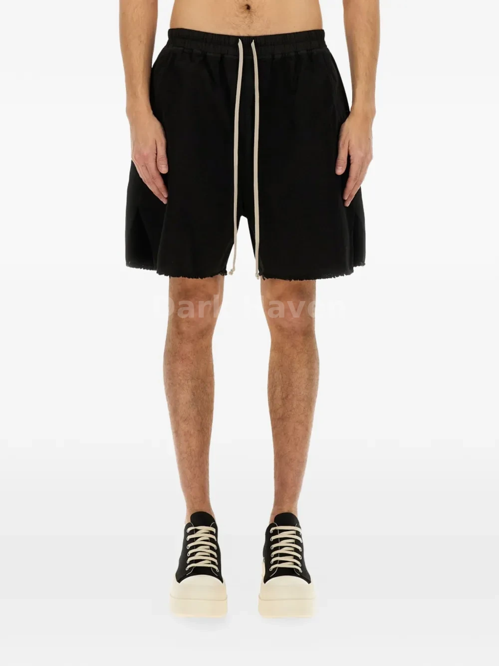 Cotton Drawstring Shorts Black
