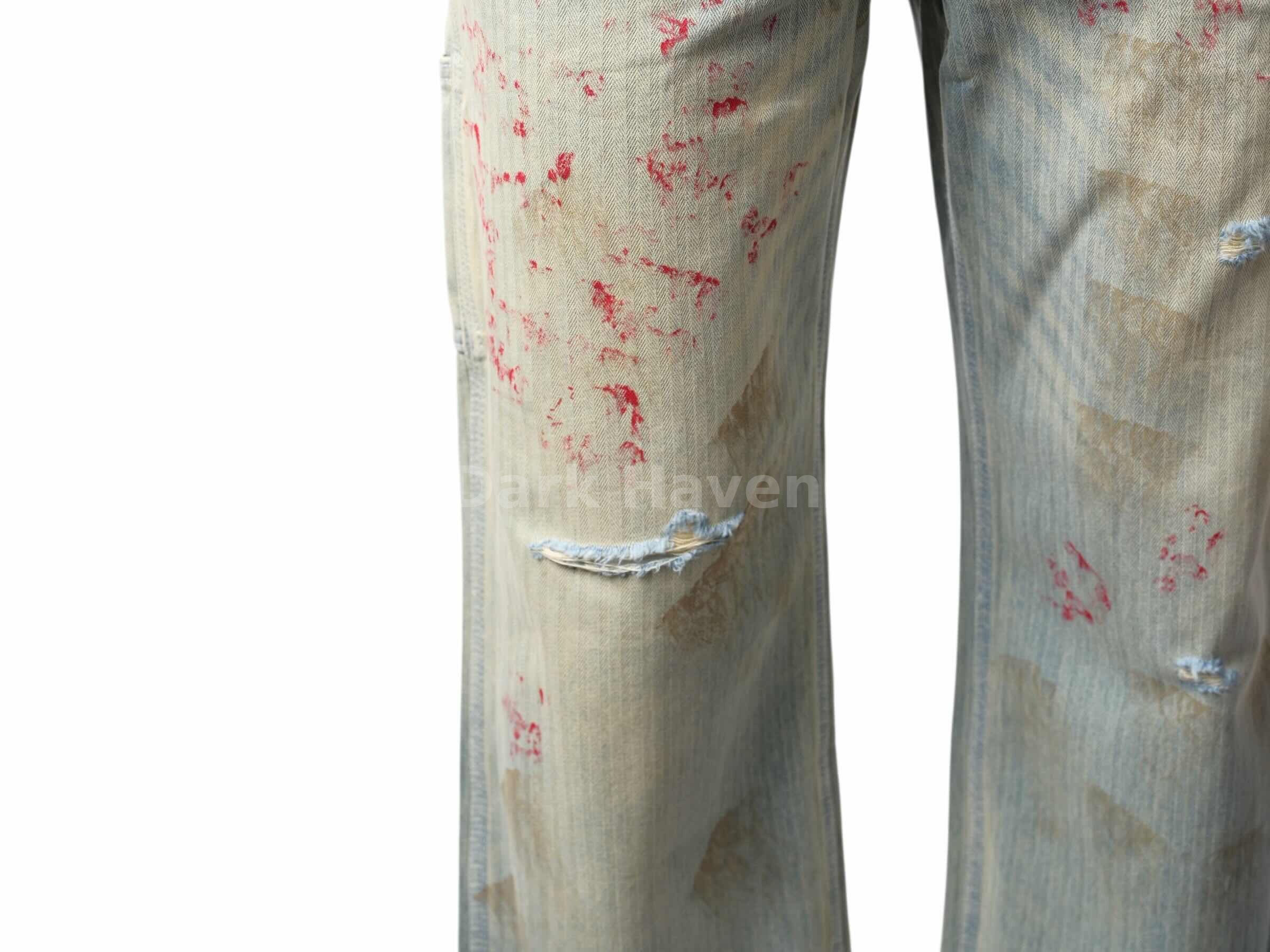 Blood Paint Distressed Jeans