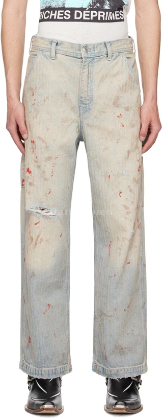 Blood Paint Distressed Jeans
