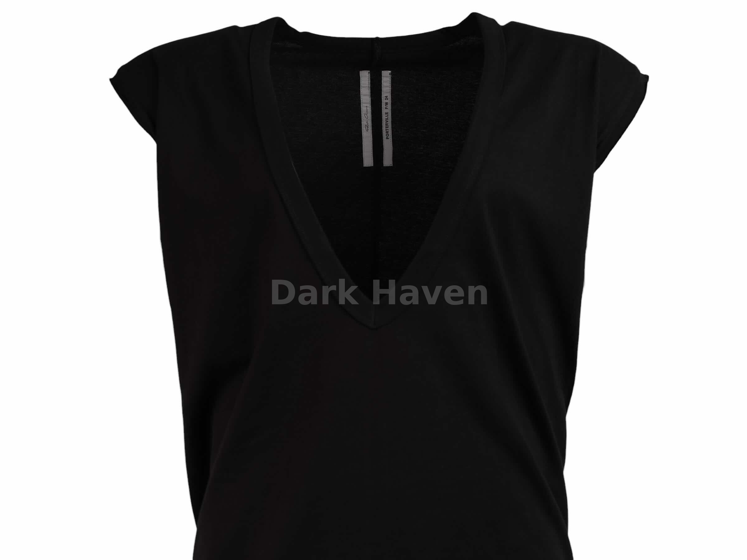 PORTERVILLE F/W 24 Deep V Sleeveless Tee Black