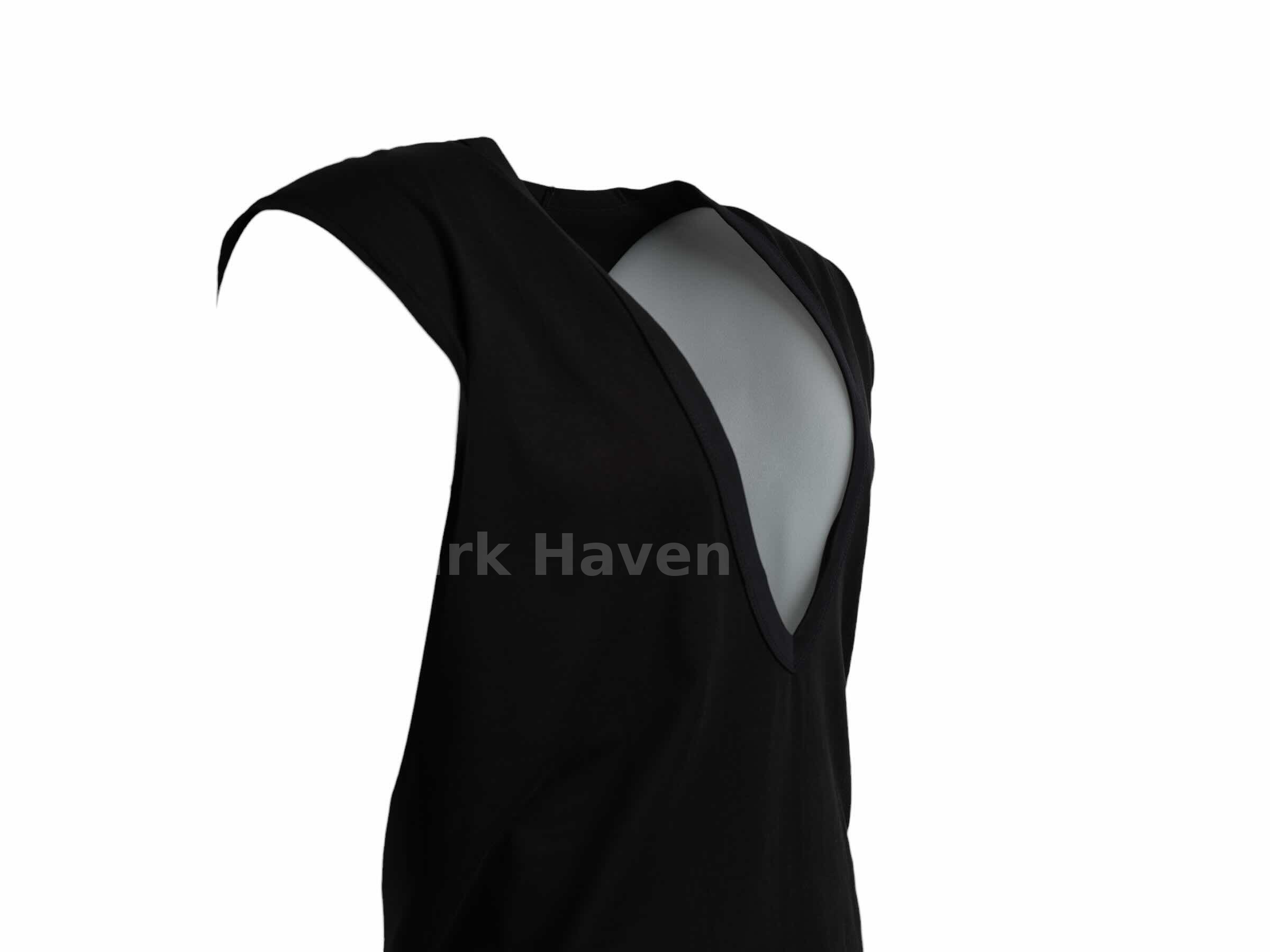 PORTERVILLE F/W 24 Deep V Sleeveless Tee Black