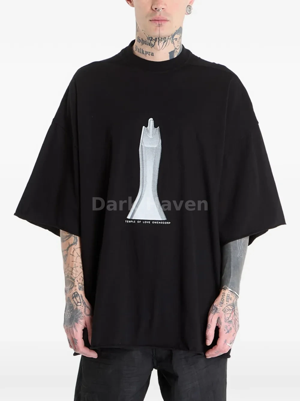 HOLLYWOOD S/S 25 Temple of Hope Oversized Tee Black