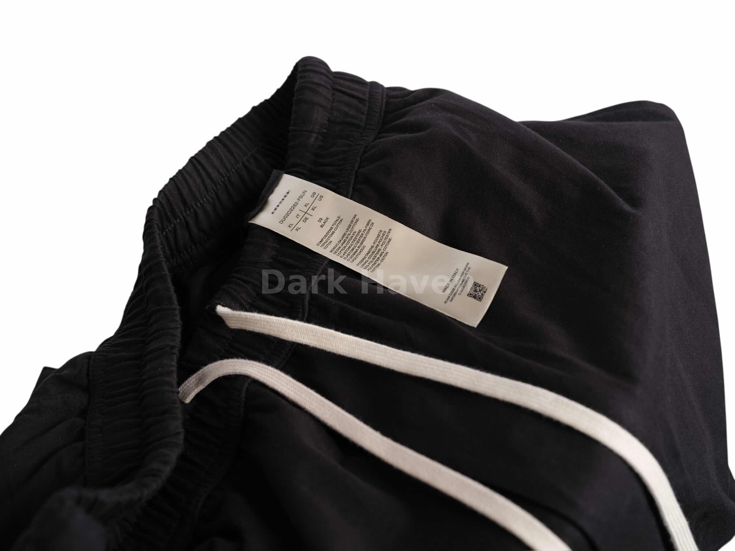Rick Owens Cotton Drawstring Pods Shorts