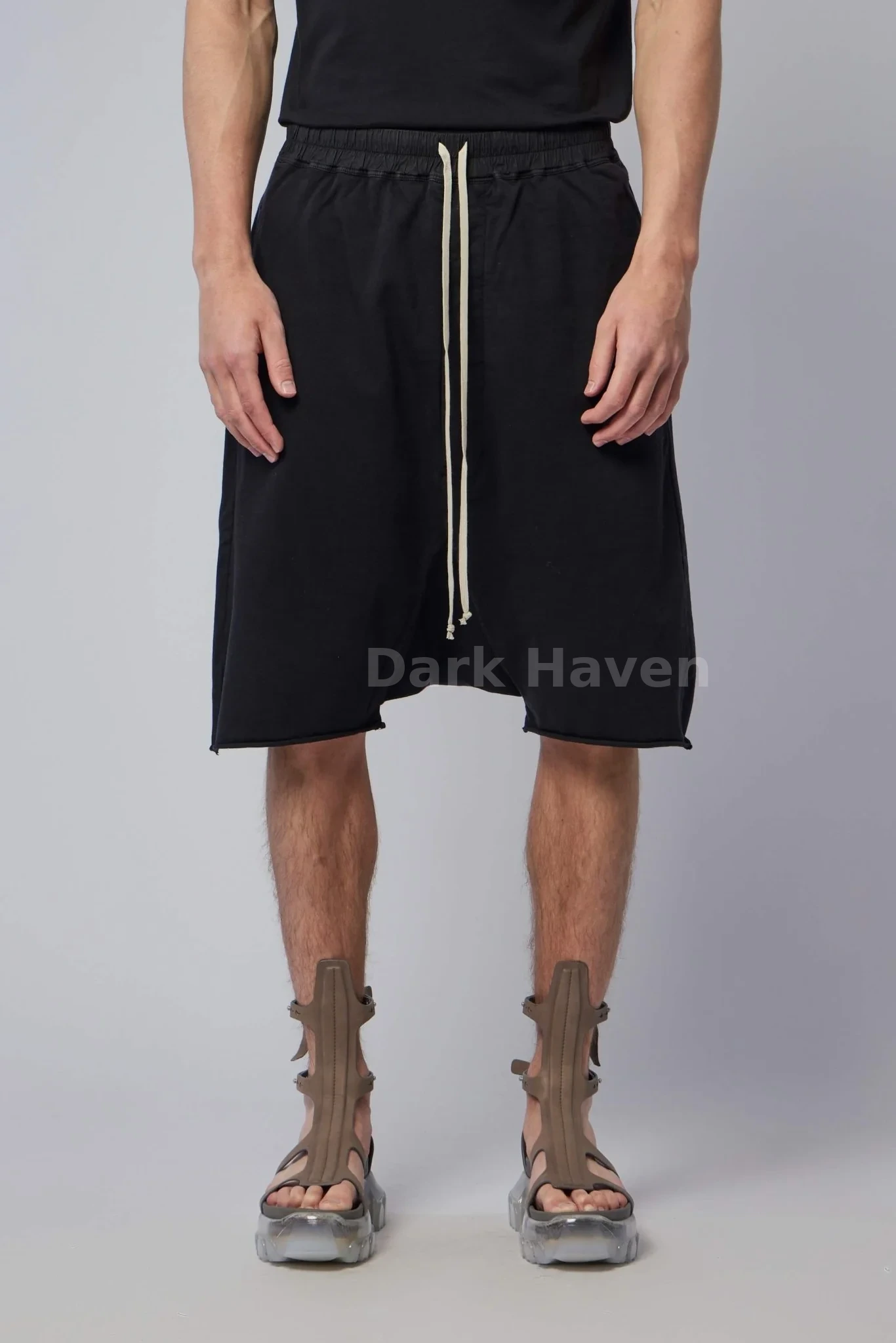 Rick Owens Cotton Drawstring Pods Shorts