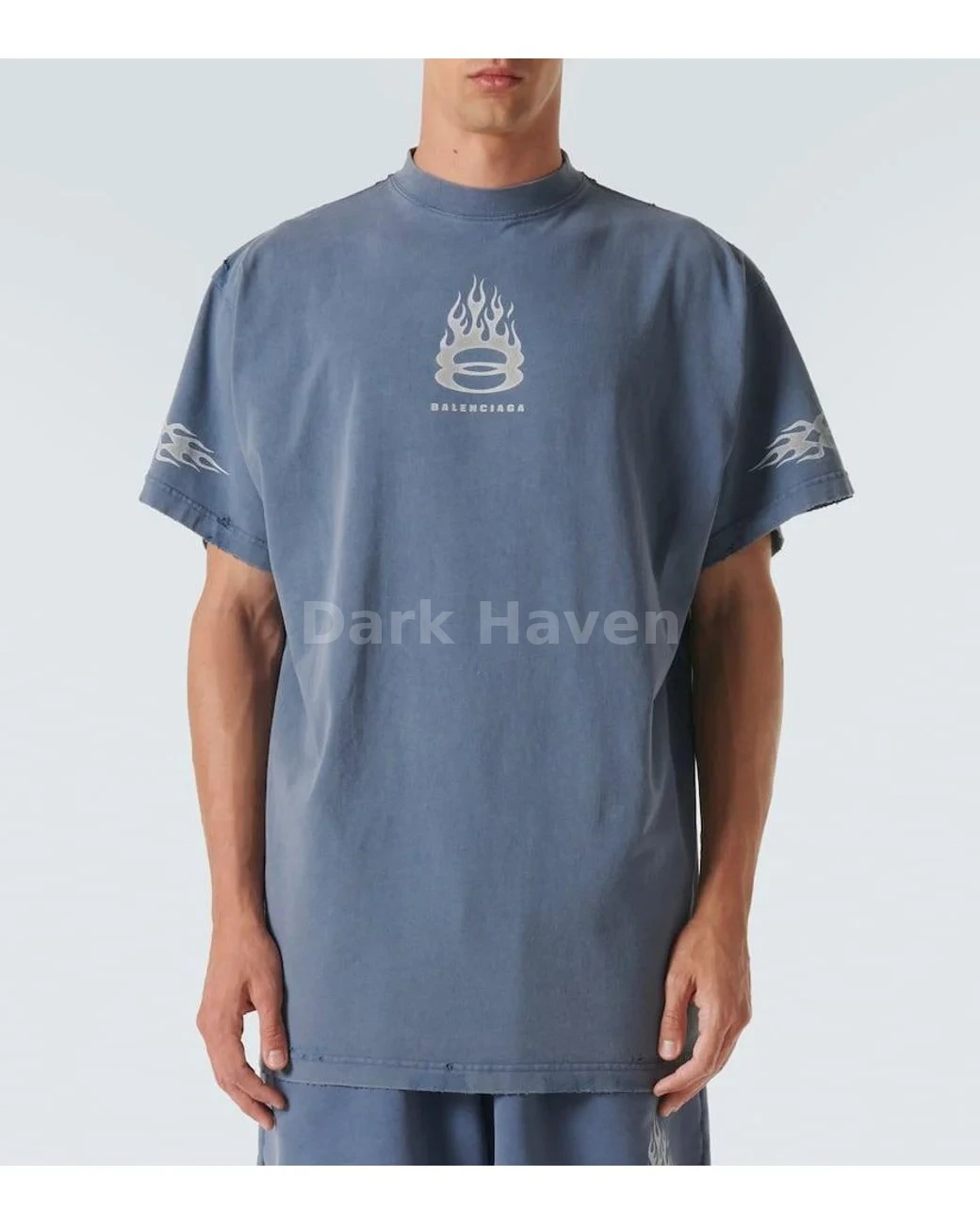 Burning Unity Oversized T-Shirt Blue